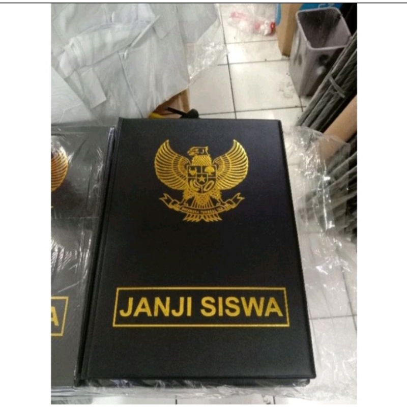 

Map upacara (janji siswa) bahan kalep logo embos