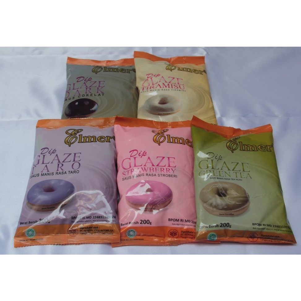 

[PRODUK-TMQQ766] Elmer Dip Glaze Topping Donat 200 gram n8ir8