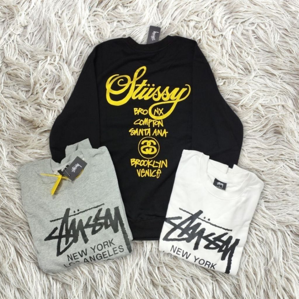 Stussy World Tour Crewneck Sweater Original Unisex