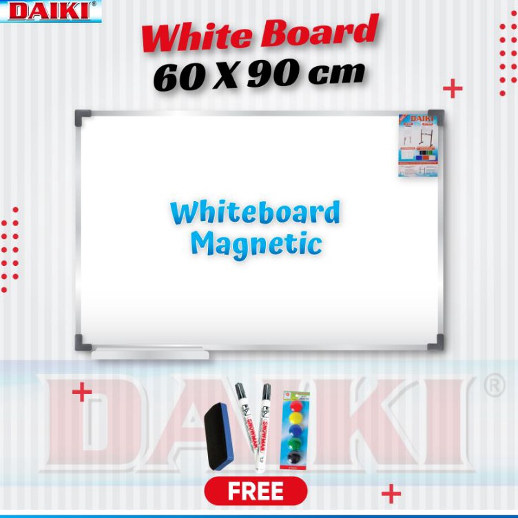 

Terbatas Papan tulis / Whiteboard Magnetic DAIKI Uk 60x90 Cm ➥☈✥