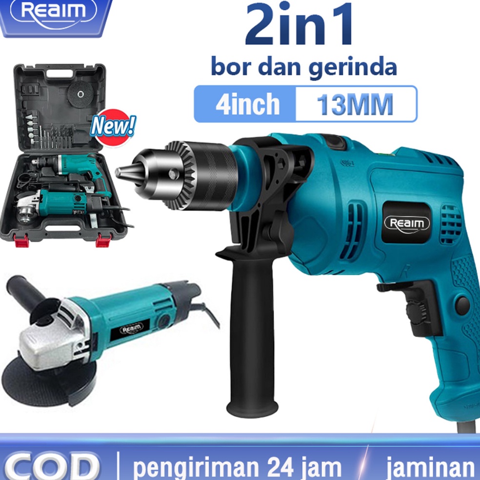 L44r11s REAIM 13mm bor dan gerinda mesin bor listrik bor gerinda paket bor dan gerinda mesin gerinda
