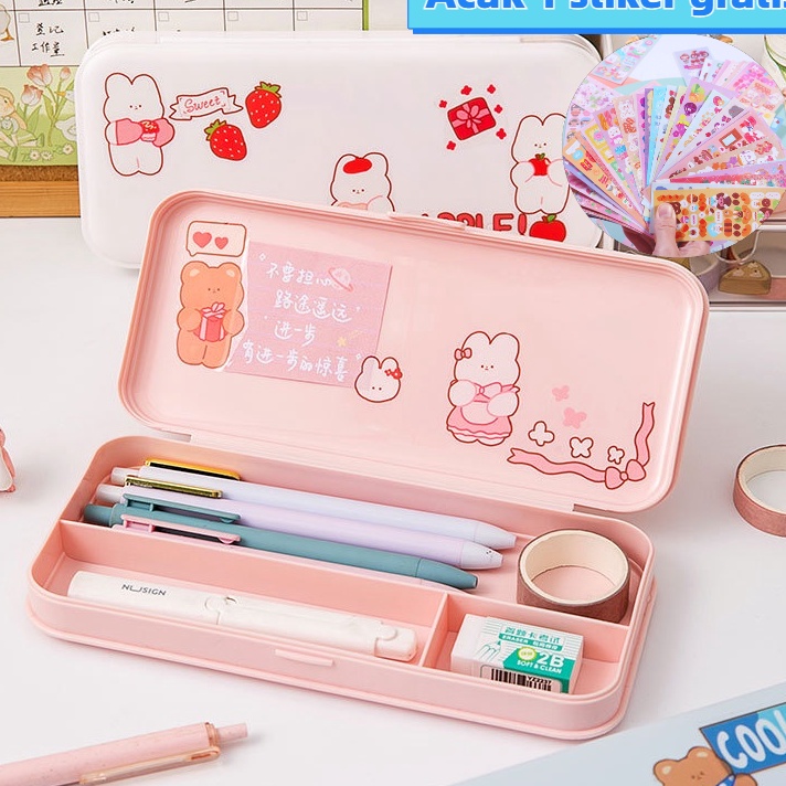 

Promo Kotak Pensil Minimalis Pencil Case Aesthetic pencil box for student organization ➴❄❈