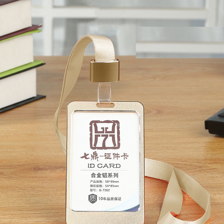 

Best Name Tag ID Card Holder Dada Kalung Id card Almunium Metal 2 sisi/2 kartu Serba Murah