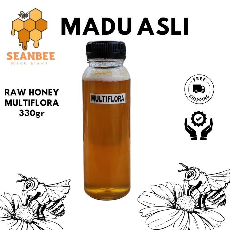 

Madu Multiflora Madu Murni Asli [ 330g ] 100% Alami Pure Natural Raw Honey