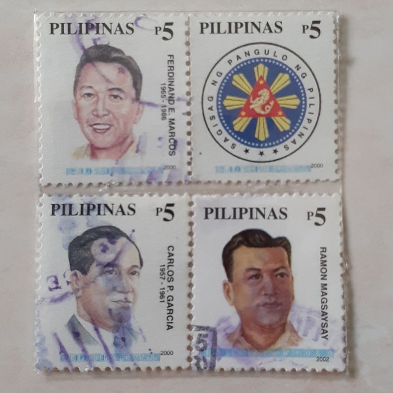 

(A) Perangko Filipina Presidents of the Republic, Series 4 Tahun 2000-2002 set 4pcs