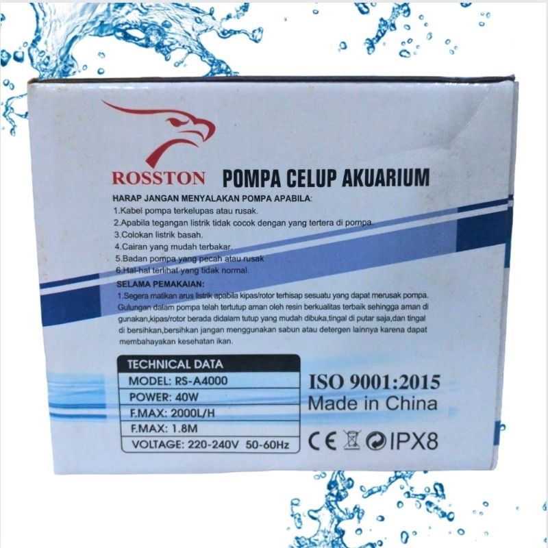 Pompa aquarium kolam ROSSTON RS A 4000 Submersible Pump
