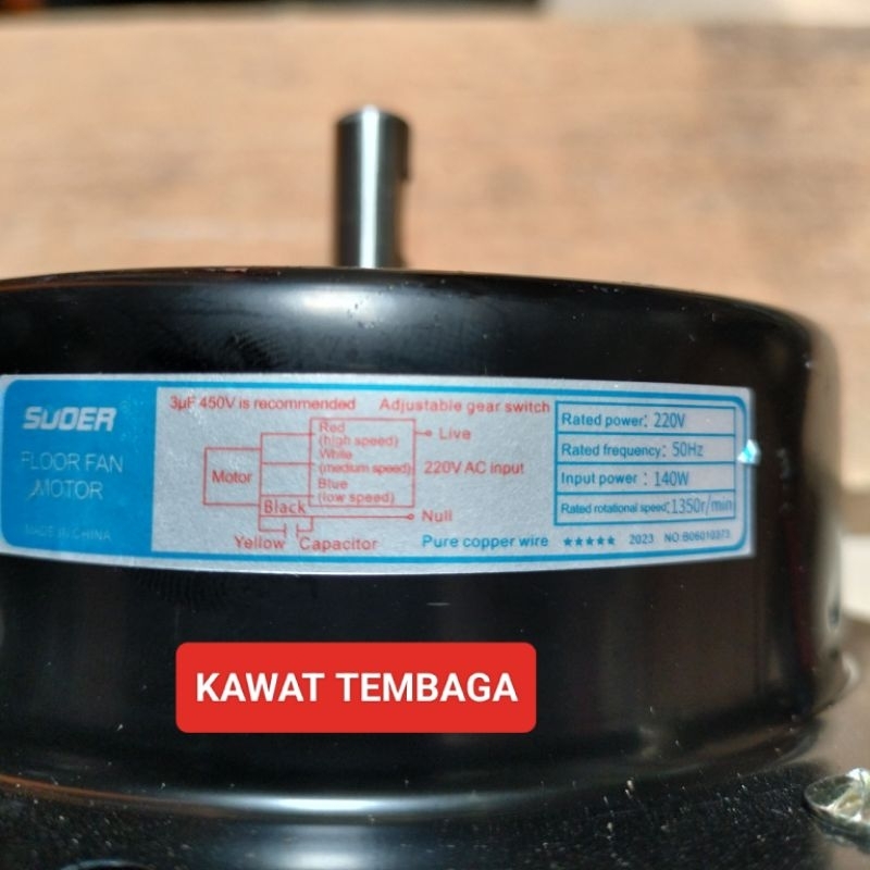 DINAMO KIPAS ANGIN REGENCY 18 INCHI AS 10MM - DINAMO KIPAS TORNADO 18 INCHI