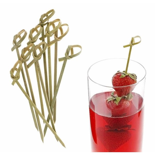 Tusukan Garnish Buah Cocktail Teposuki Tusuk Pita Bambu Skewer Mocktail