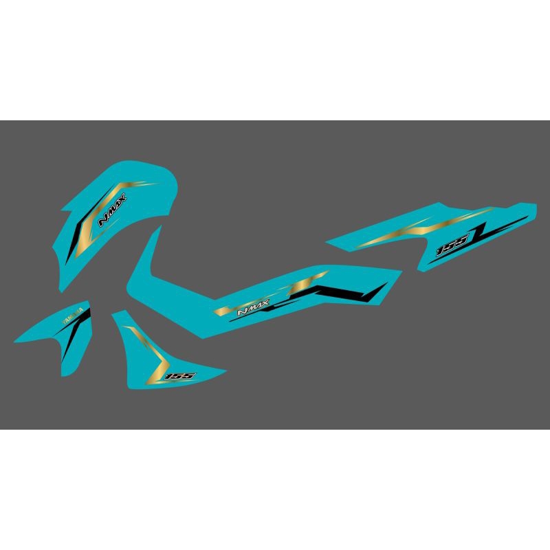 STRIPING STICKER TRANSPARAN NMAX NEW LIST BLACK GOLD