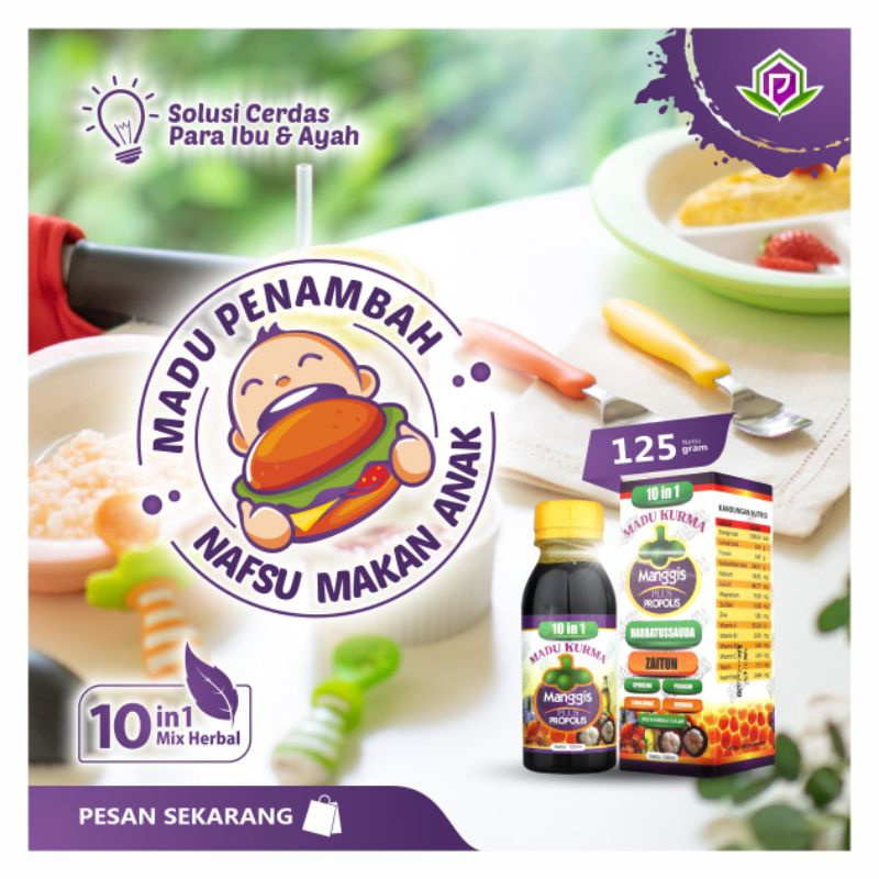 

Madu Kurma Manggis Plus propolis 10in1 125ml