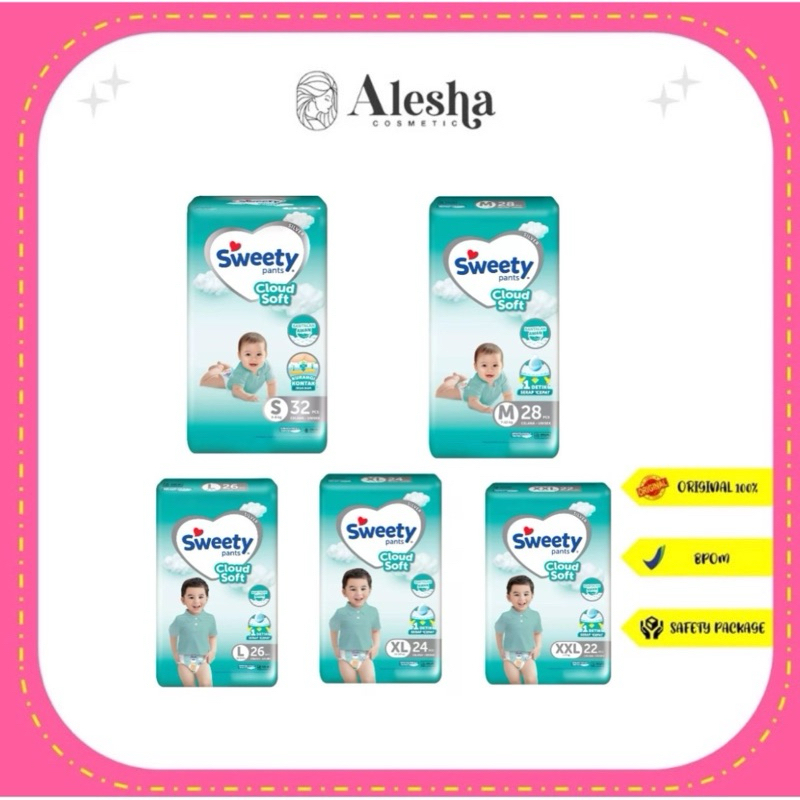 {LAGI DISKON} SWEETY SILVER PANTS Renceng isi 6 / Pampers Tipe Celana