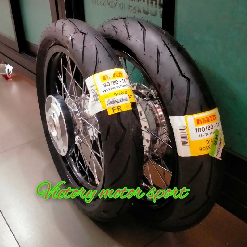 velg set jari jari plus ban Pirelli aerox nmax PCX ADV Vario 160