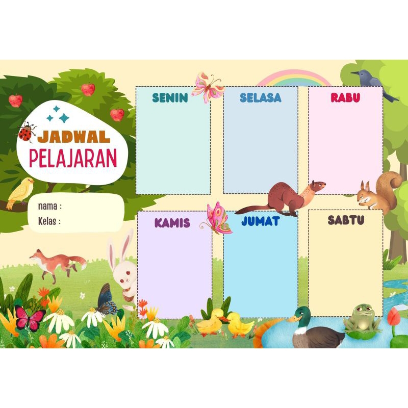 

Jadwal pelajaran +laminating+perekat