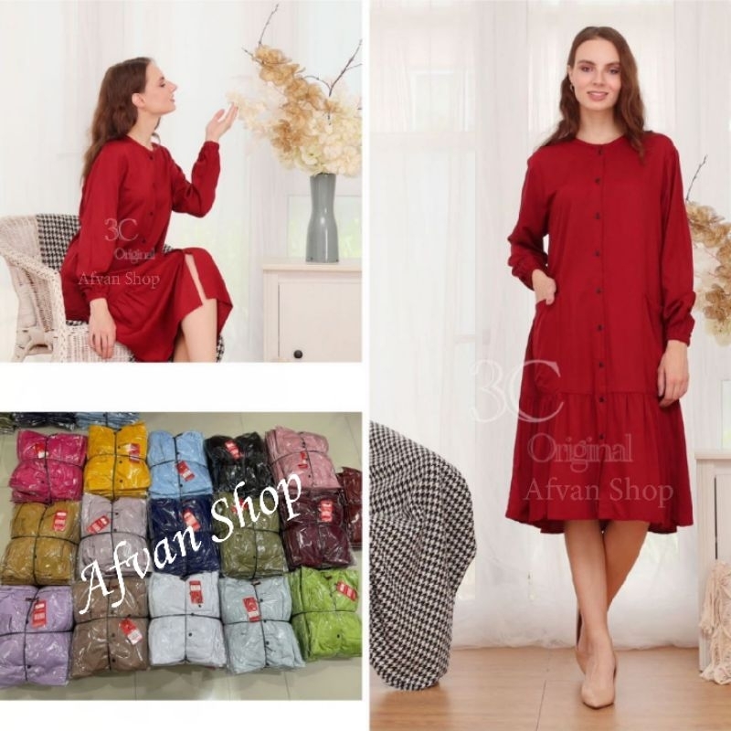 Long Tunik 3 Coins Original rempel bawah