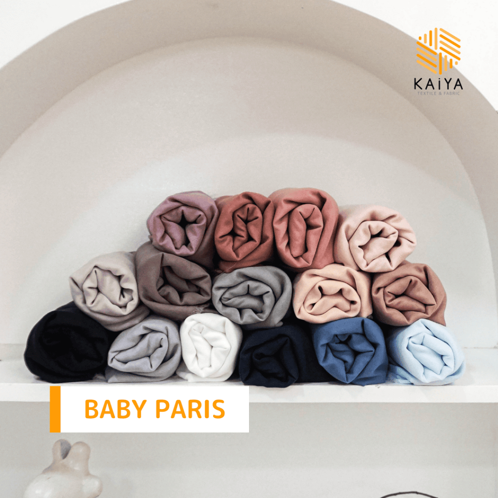 Bahan Kain Kerudung Jilbab Segiempat Baby Paris Kaiya Textile Fabric per 0,5 meter