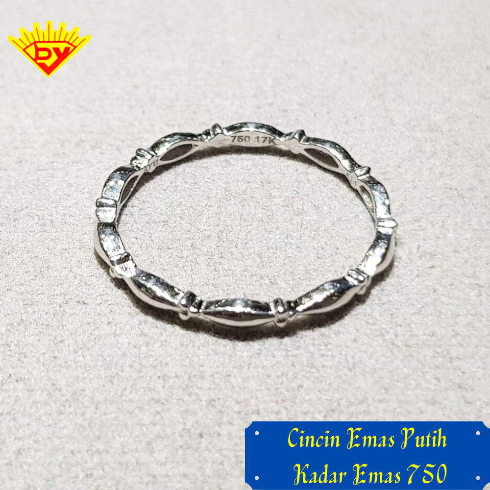 Cincin Emas Putih 724 Kadar Emas 750