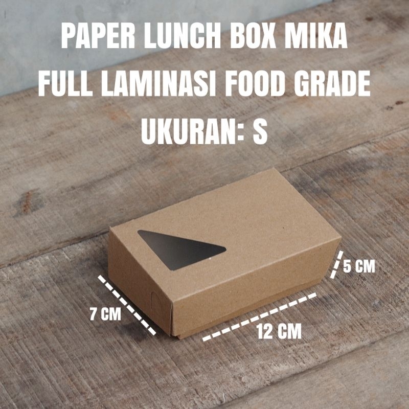 PAPER LUNCH BOX MIKA SIZE S