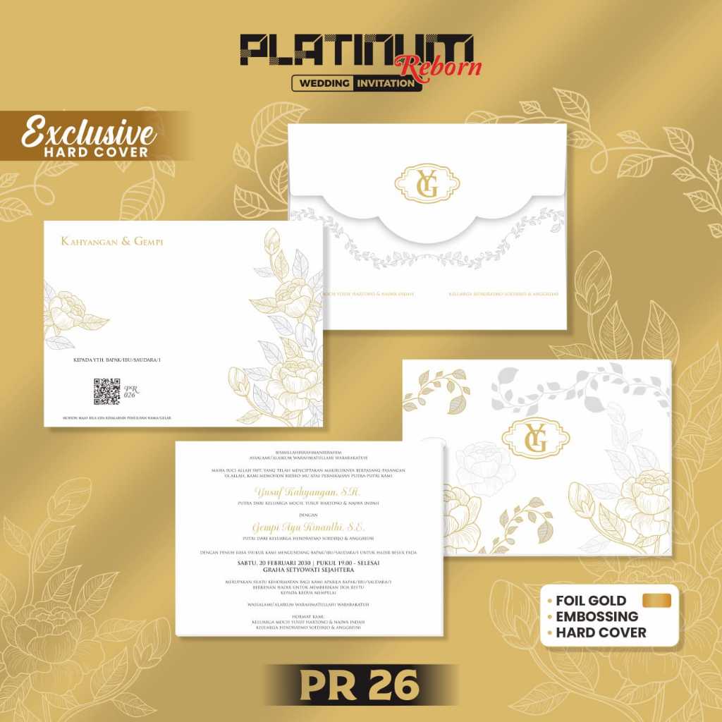 Blangko Undangan Platinum PR 026 | Blangko Undangan kosong | Kertas Undangan Kosong Murah