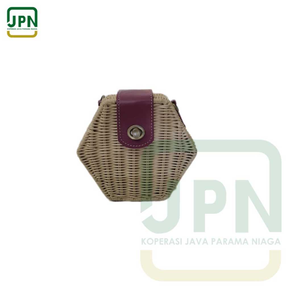 Tas Rotan Segi Enam Wanita / Tas Slempang Wanita / Tas Premium