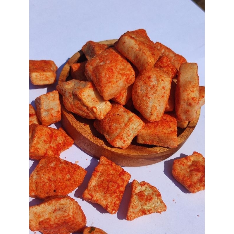 

Krupuk rambak tahu balado