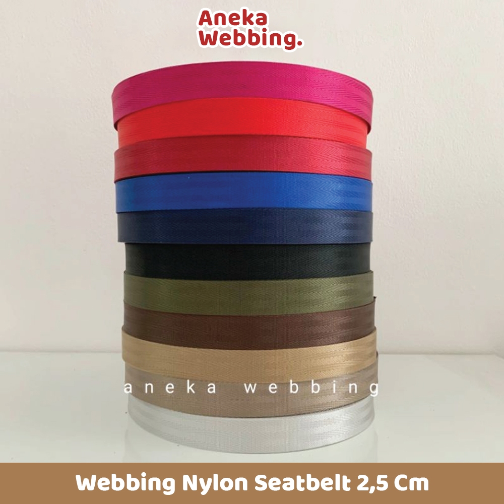 1 rol webbing 2.5 cm nylon seatbelt 45m