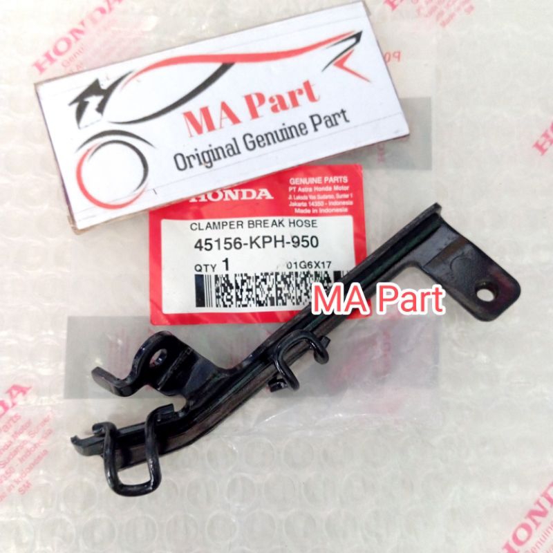 BRAKET CLAMP BESI DUDUKAN SELANG REM DEPAN KHARISMA SUPRA X 125 2007-2014 KARISMA ORIGINAL 45156KPH9