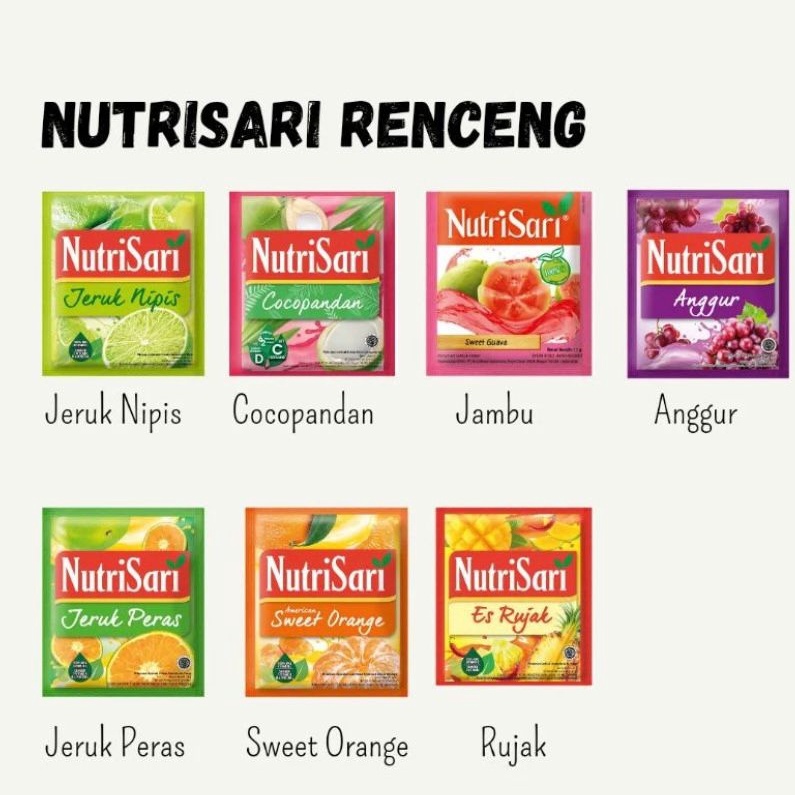 

D!skon Nutrisari Renceng All Varian 1 Renceng isi 10 sachet Product Terpopuler