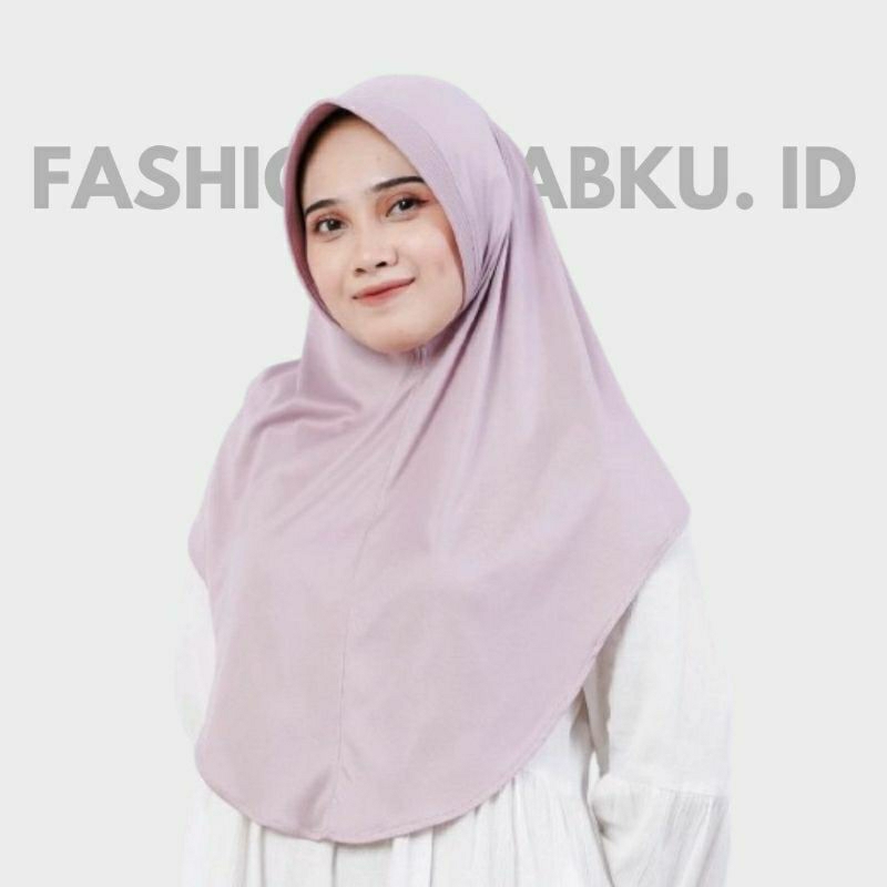 Fashionhijabku. id - Hijab Khimar Instan Bergo Halimah Warna Lilac / Hijab Hyget Balone Hijab Kekini