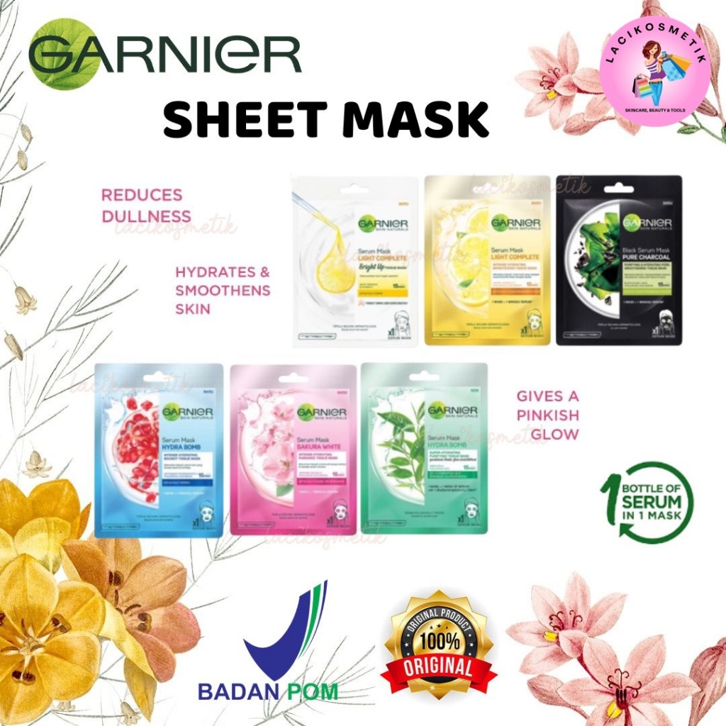 ✨LACIKOSME✨GARNIER SHEET MASK | GARNIER EYE MASK | GARNIER CLAY MASK | MASKER MATA | MASKER GARNIER