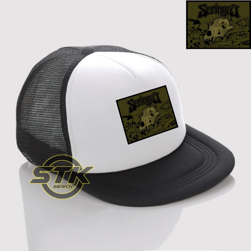 Topi Seringai / Topi Snapback Trucker Band / Topi Snapback Jaring Distro / Serigala Militia - SERING