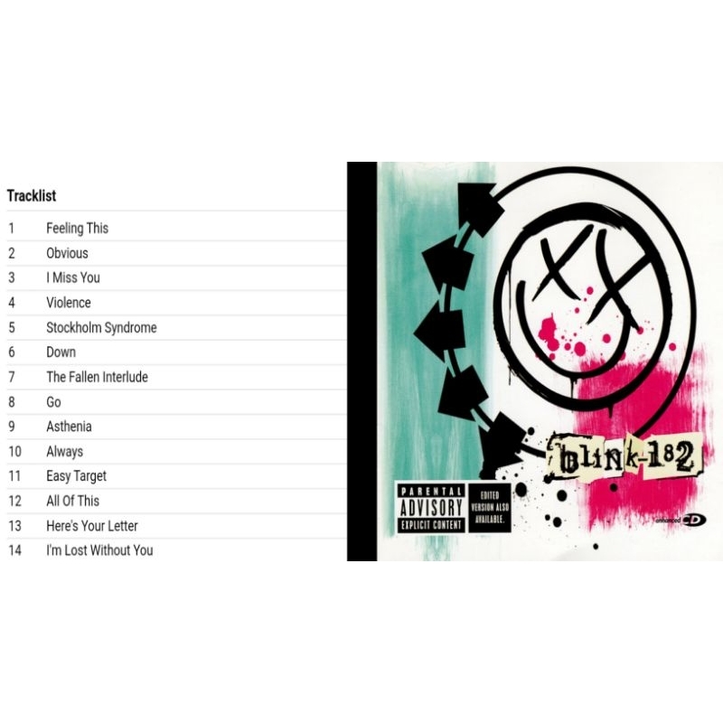 blink 182 cd album blink-182 (2003)