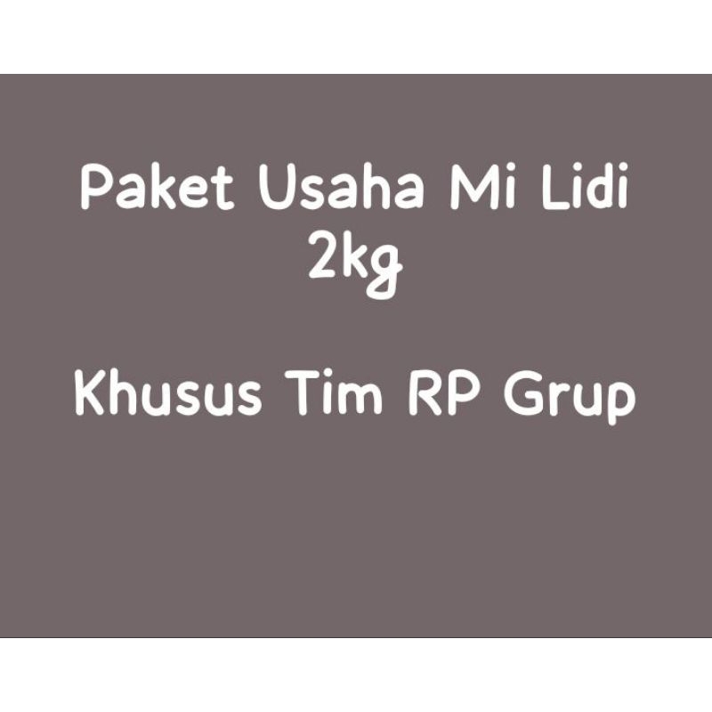 

Paket Usaha Mi Lidi 2kg
