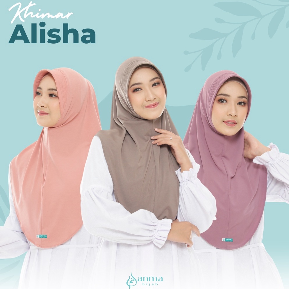 Terlaris Khimar Alisha By Anmahijab | Khimar pet Antem | hijab instan | jilbab instan | Jersey Premi