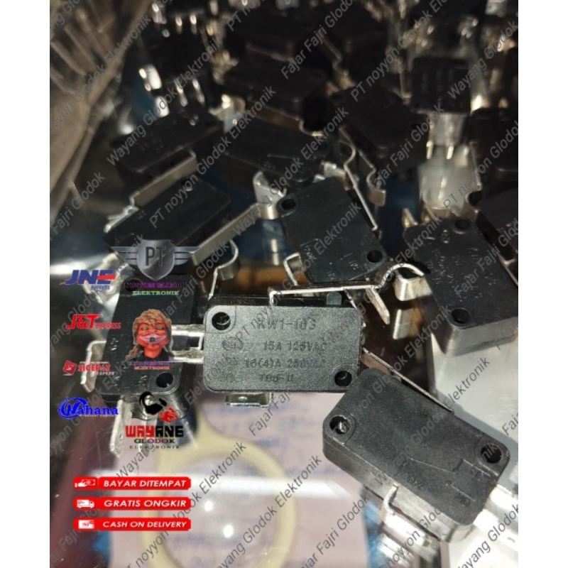 Saklar Micro switch 3 pin KW1-103 Limit Switch Lidah
