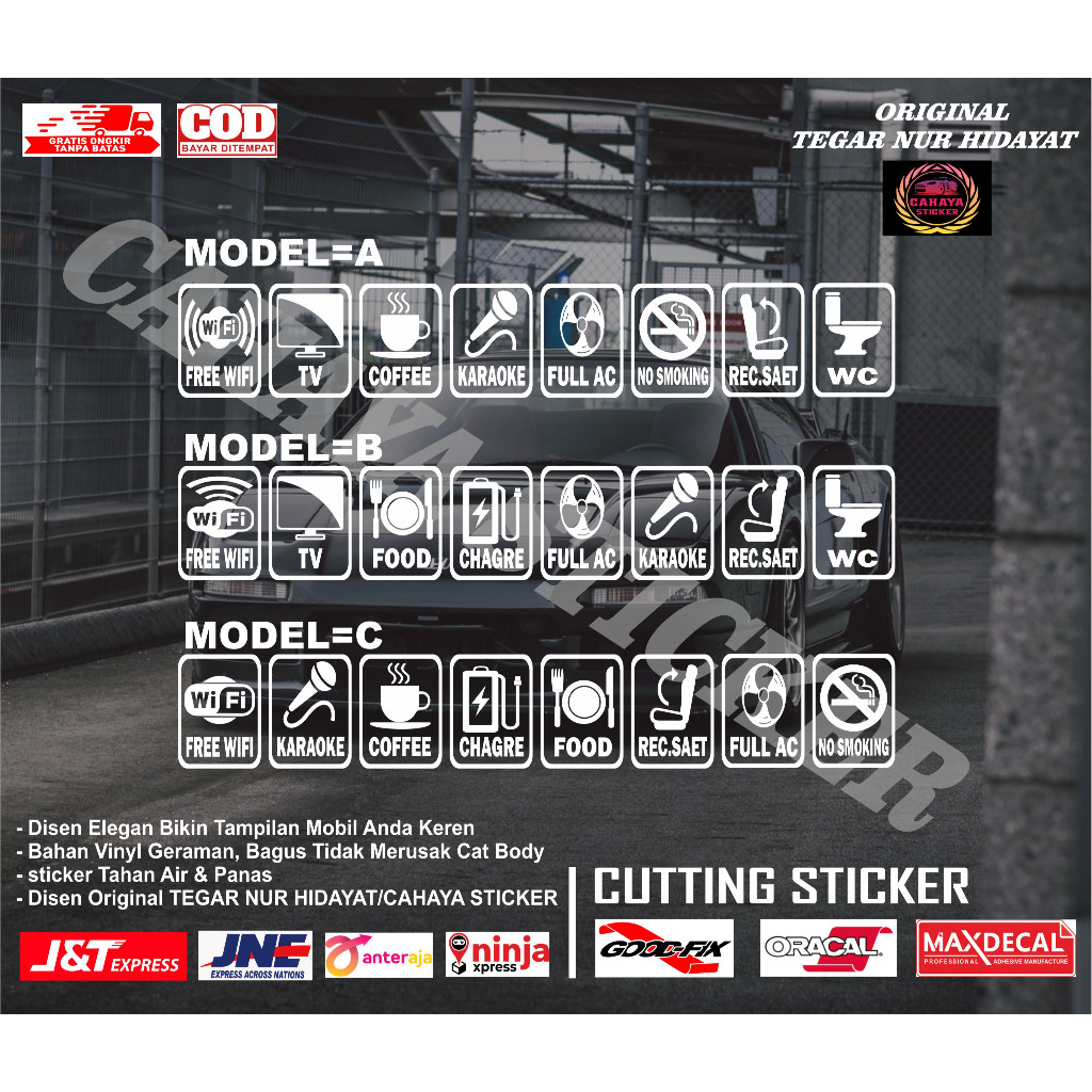 sticker mobil sticker mobil bus sticker pnp kaca bus stiker petunjuk faselitas bus stiker bus keren