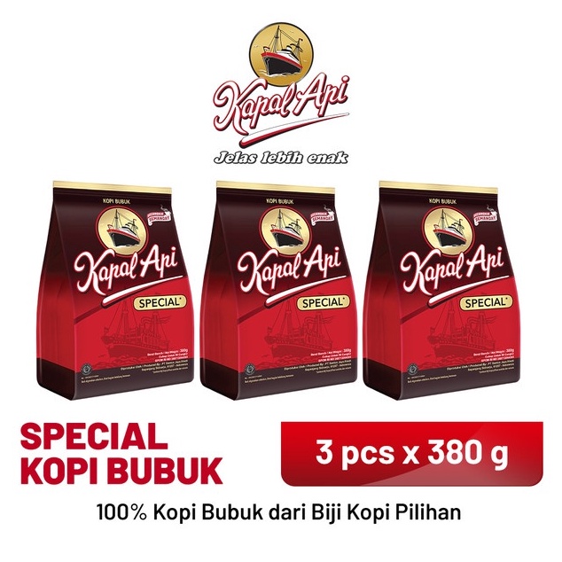 

✨Terbaru✨ KAPAL API Special Merah 3 X 380 gr !