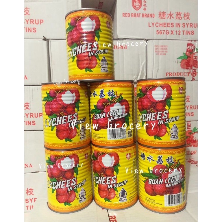 

AFP Leci kaleng Red Boat Brand Lychees in syrup - buah leci dalam sirup HALAL 5680