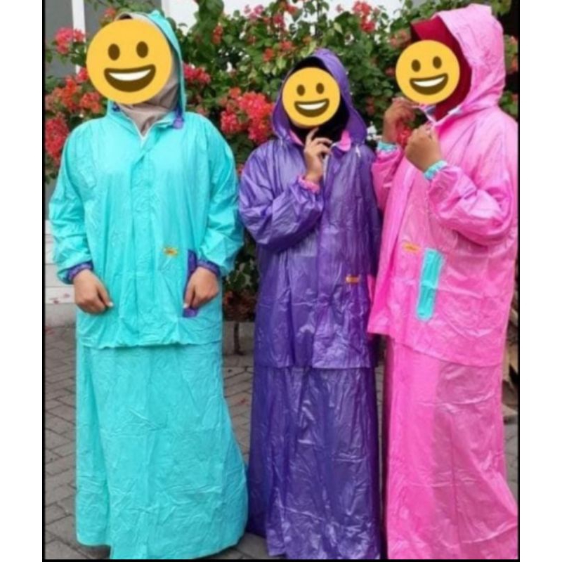 jas hujan rok wanita indoplast Shee jaket rok mantel hujan