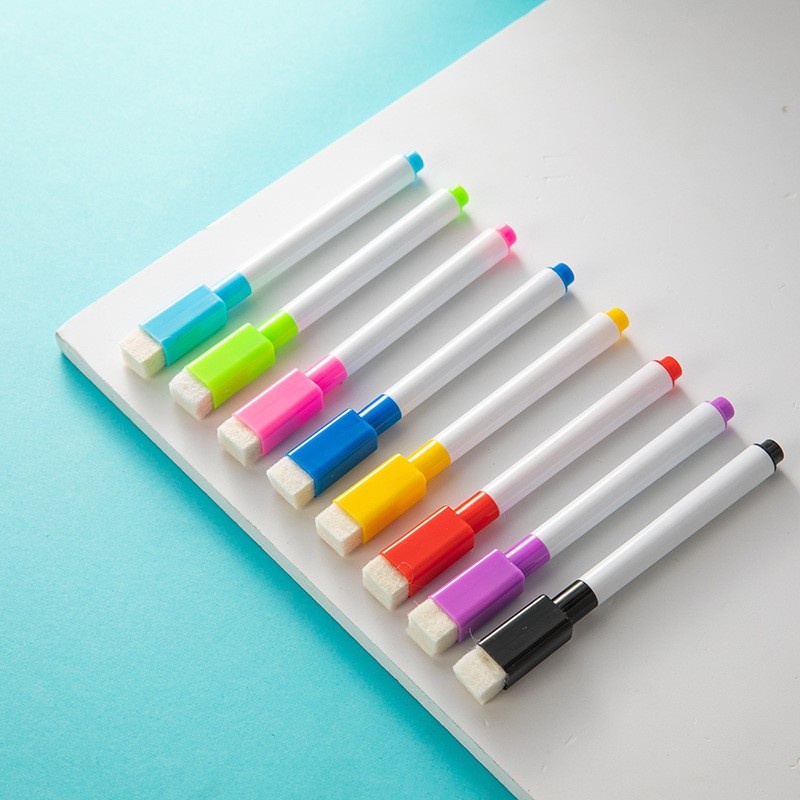 

8pcs Spidol Warna Warni Bisa Dihapus Whiteboard Wipe Clean
