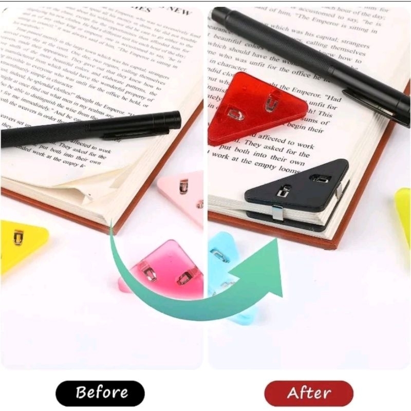 

Paper Clip Segitiga Warna-Warni Klip Sudut Penjepit Buku Akrilik Penjepit Kertas