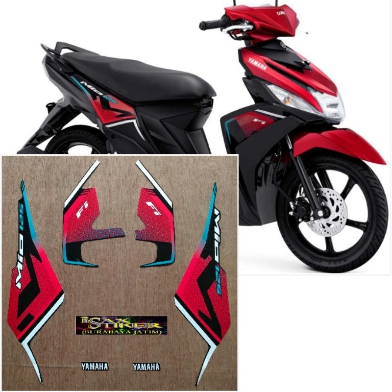 Striping Original Yamaha Mio M3 125 FI merah tahun 2020 2021