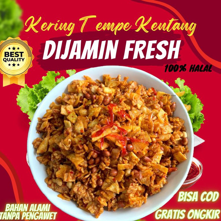 

Sup33r Pr0mo Kering Tempe Kentang Kacang / Orek / Oreg Balado Pedas Manis / Keripik lauk kering cemilan Flas Sale