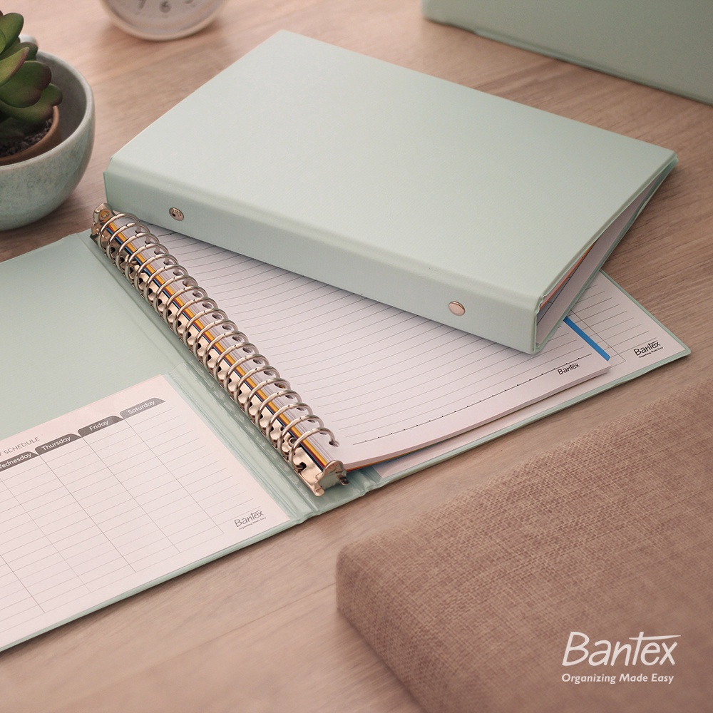 

12.12 HARGA GROSIR Bantex Binder Note A5 20 Ring Besi Loose Leaf Multiring Binder Cool Aqua 1324 76 