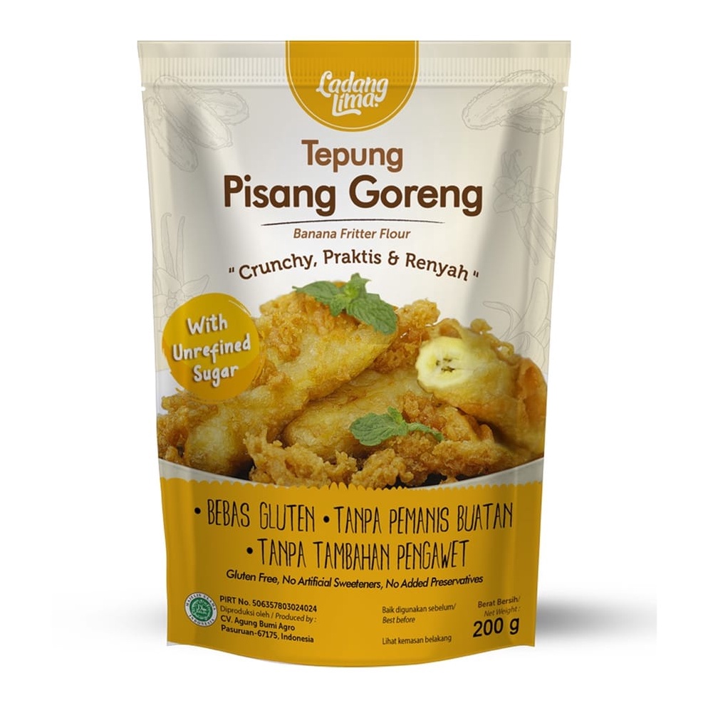 

[☻O59>] Ladang Lima Tepung Pisang Goreng 200gr Gluten Flash Buy