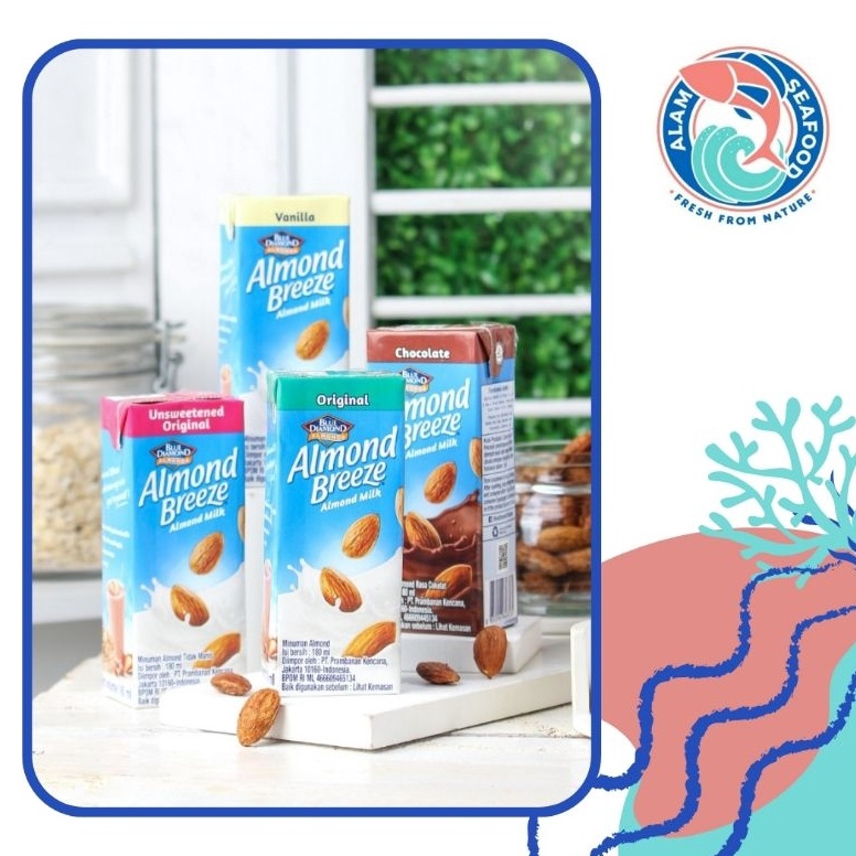 

[✎J93<] Almond Breeze 180ml Susu Almond Susu Non Dairy Blue Diamond Musim Promo