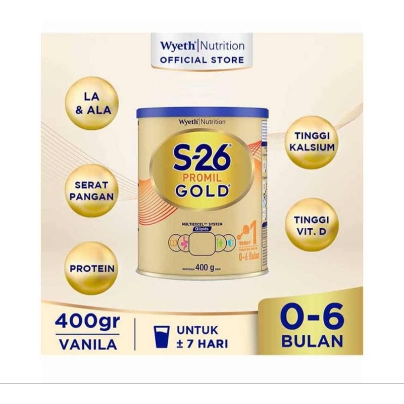 S-26 Promil Gold Susu Formula 0-6 6-12 Bulan