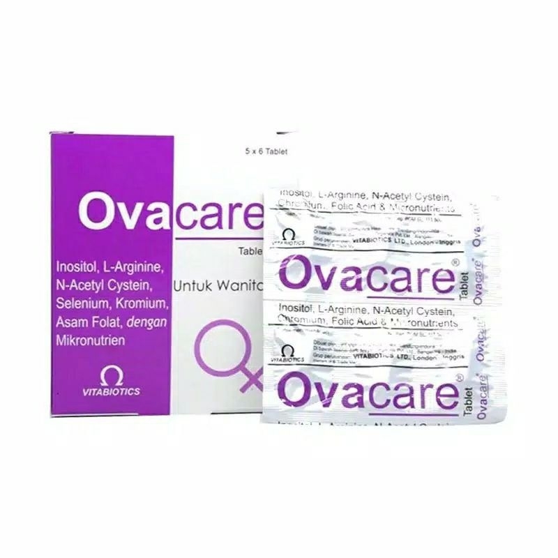 1 strip isi 6 Tablet Ovacare / Suplemen Kesehatan Kesuburan istri Vitamin Kesehatan Tubuh / Ovacare 