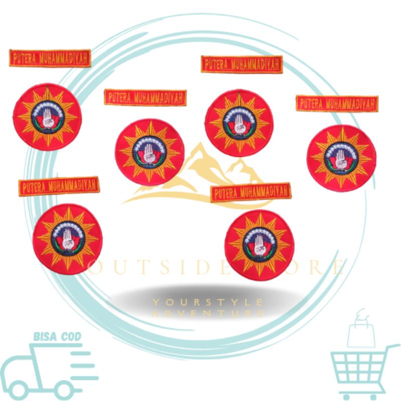 1 set bordir tapak suci bordir putera muhammadiyah bordir logo tapak suci