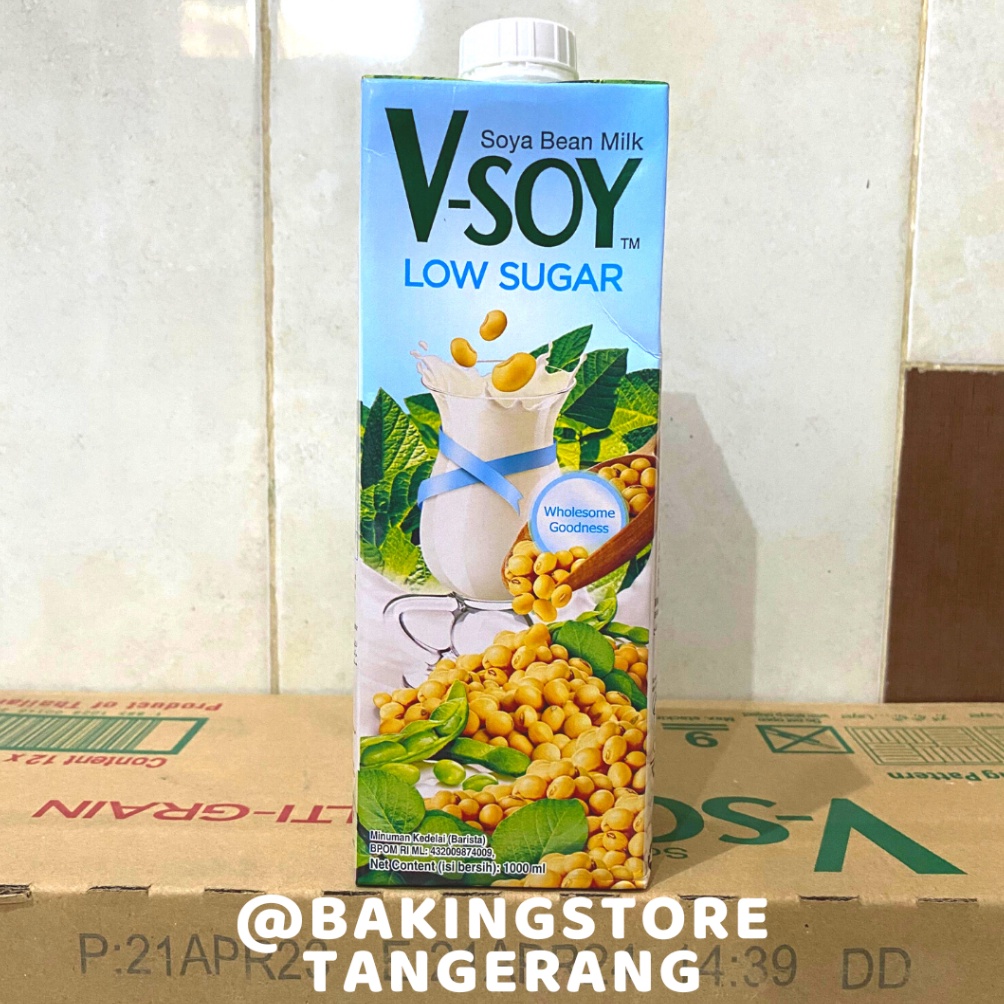 

[✁S13<] Vsoy Low Sugar & For Barista 1 Liter | Susu Kedelai Soya Bean Milk Restok Gan