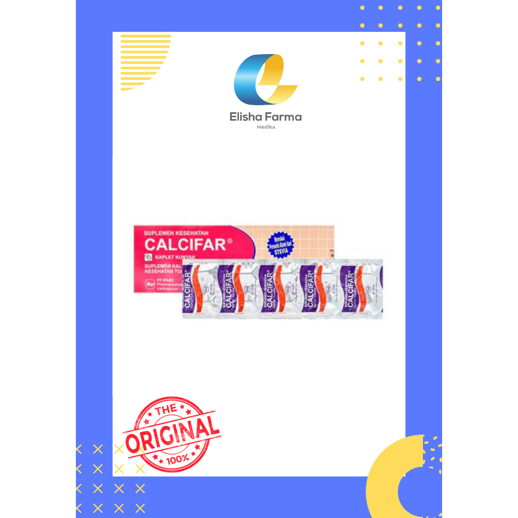 CALCIFAR Strip isi 10 Tablet - Calcifar Plus Tablet (Strip 10tablet) /Calcifar Tablet Suplemen Kalsi